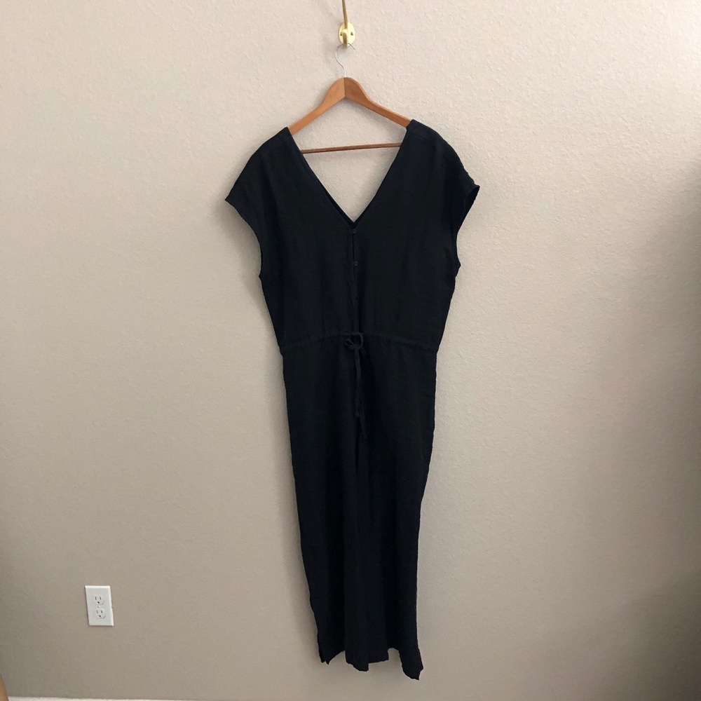 Anthro Cloth & Stone Linen Crop Wide Leg Jumpsuit - Picture 4 of 7